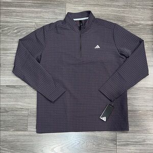 Adidas Dark Charcoal Wind Quarter-Zip Top